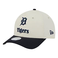 Women's New Era Cream/Navy Detroit Tigers Primary 9FORTY M-Crown Adjustable Hat