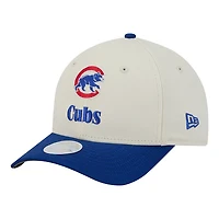 Women's New Era Cream/Royal Chicago Cubs Primary 9FORTY M-Crown Adjustable Hat