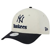 Women's New Era Cream/Navy New York Yankees Primary 9FORTY M-Crown Adjustable Hat