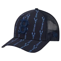 Men's New Era Navy Boston Red Sox Tonal Icon 9FORTY Adjustable Trucker Hat
