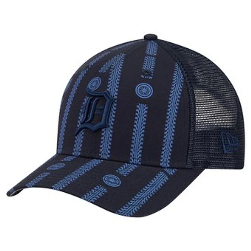 Men's New Era Navy Detroit Tigers Tonal Icon 9FORTY Adjustable Trucker Hat