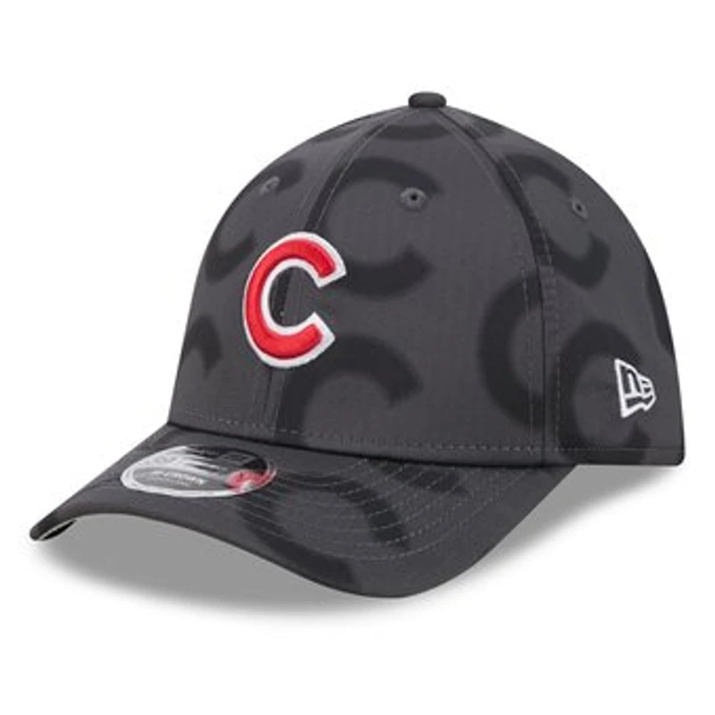Men's New Era Gray Chicago Cubs Halftone 39THIRTY Flex Hat