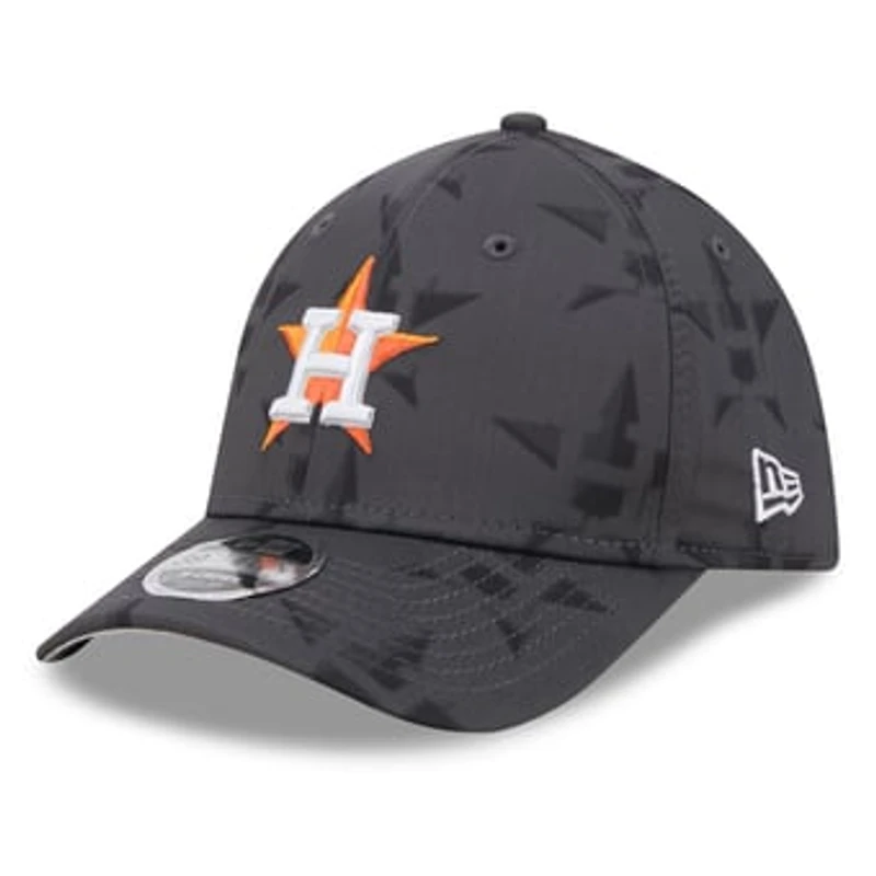 Men's New Era Gray Houston Astros Halftone 39THIRTY Flex Hat