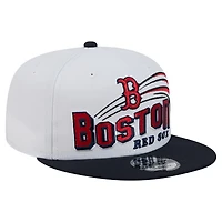 Men's New Era White Boston Red Sox Retro Sweep 9FIFTY Snapback Hat