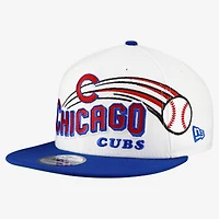 Men's New Era White Chicago Cubs Retro Sweep 9FIFTY Snapback Hat