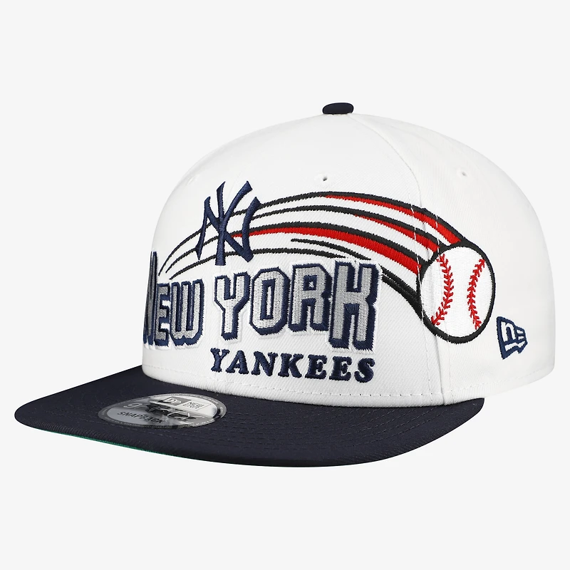 Men's New Era White New York Yankees Retro Sweep 9FIFTY Snapback Hat
