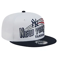 Men's New Era White New York Yankees Retro Sweep 9FIFTY Snapback Hat
