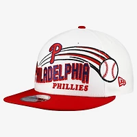Men's New Era White Philadelphia Phillies Retro Sweep 9FIFTY Snapback Hat
