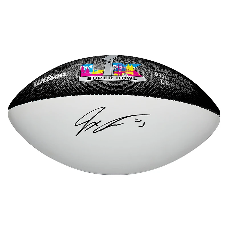 Jaxon Smith-Njigba Seattle Seahawks Autographed Super Bowl LX Wilson White Panel Football