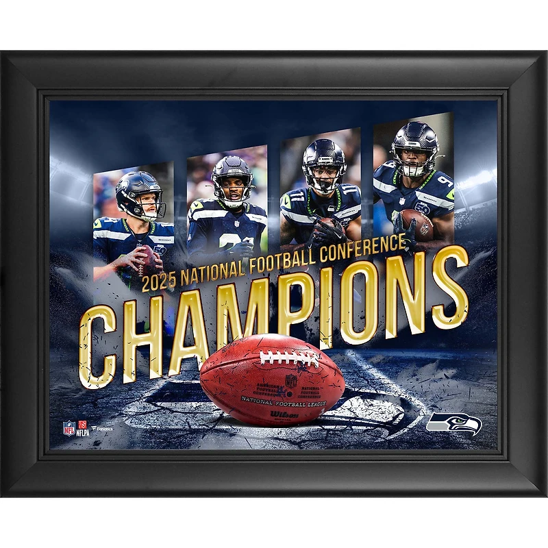 Seattle Seahawks Framed 13" x 16" 2025 NFC Champions Collage