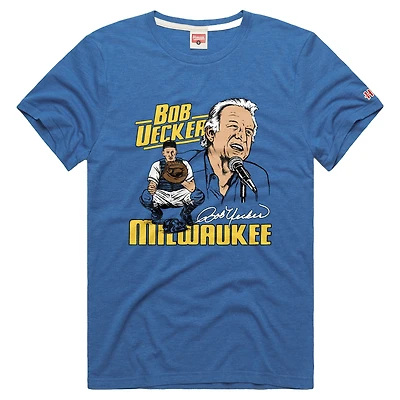 Men's Homage Royal Milwaukee Brewers Tri-Blend Hyperlocal T-Shirt