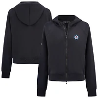 Women's Levelwear Black Winnipeg Jets Judd Raglan Full-Zip Hoodie