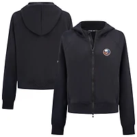 Women's Levelwear Black New York Islanders Judd Raglan Full-Zip Hoodie