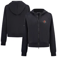 Women's Levelwear Black Ottawa Senators Judd Raglan Full-Zip Hoodie