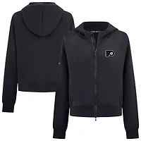 Women's Levelwear Black Philadelphia Flyers Judd Raglan Full-Zip Hoodie