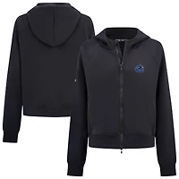 Women's Levelwear Black Vancouver Canucks Judd Raglan Full-Zip Hoodie