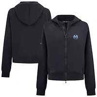 Women's Levelwear Black Edmonton Oilers Judd Raglan Full-Zip Hoodie
