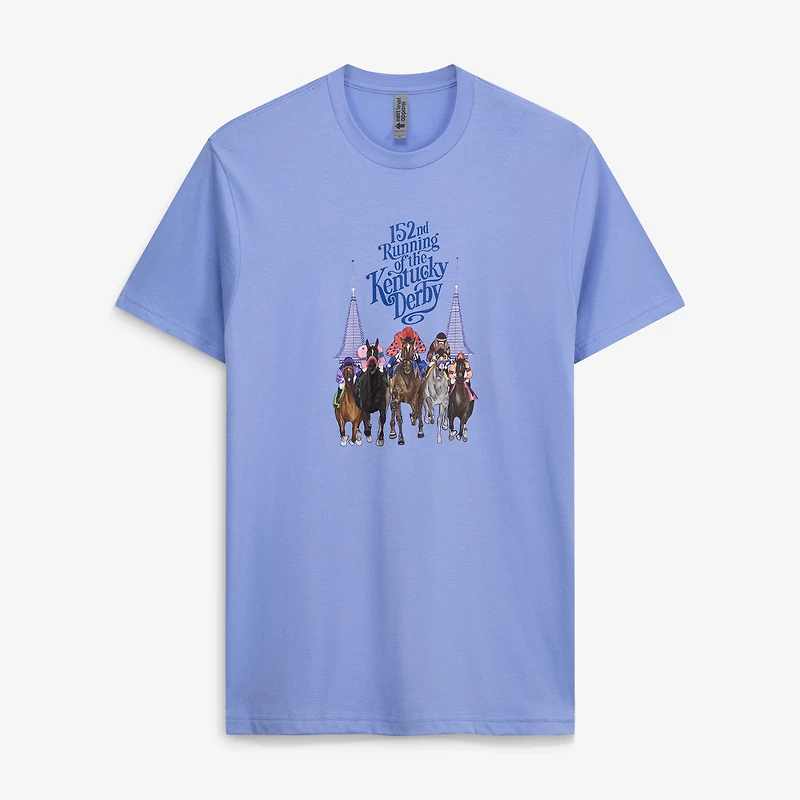 Unisex Blue 152nd Kentucky Derby Art of the Derby "Coming at You" T-Shirt