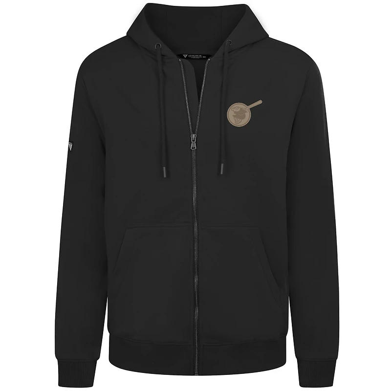 Men's Levelwear Black San Diego Padres Podium Full-Zip Hoodie