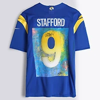 Matthew Stafford Los Angeles Rams Autographed Royal Nike Limited Jersey - Art by Cavier Coleman - Limited Edition #1/1