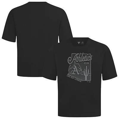 Men's Levelwear Black Athletics Sunrise Luxe Signature Knit T-Shirt