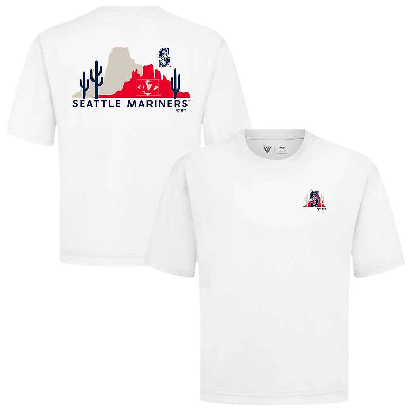 Men's Levelwear White Seattle Mariners Panoramic Luxe Signature Knit T-Shirt