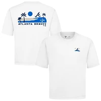 Men's Levelwear White Atlanta Braves Panoramic Luxe Signature Knit T-Shirt