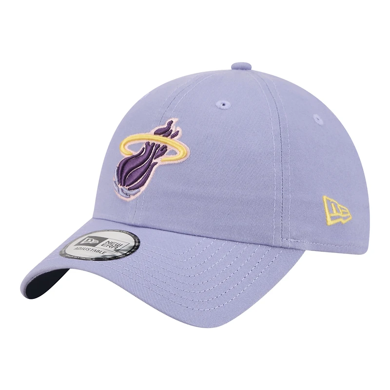 Men's New Era Lavender Miami Heat Lavender Pack Casual Classic Adjustable Hat