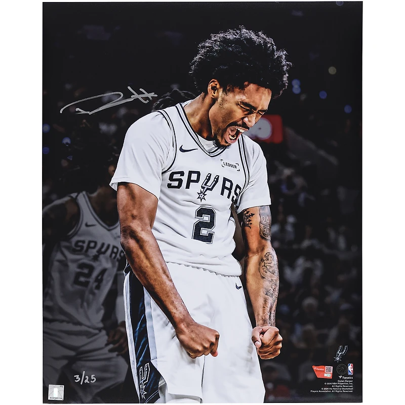 Dylan Harper San Antonio Spurs Autographed 16" x 20" Unleashed Photograph - Limited Edition of 25