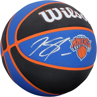 Karl-Anthony Towns New York Knicks Autographed Wilson Black/Blue Tribute Basketball