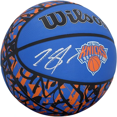 Karl-Anthony Towns New York Knicks Autographed Wilson Black/Blue Graffiti Basketball