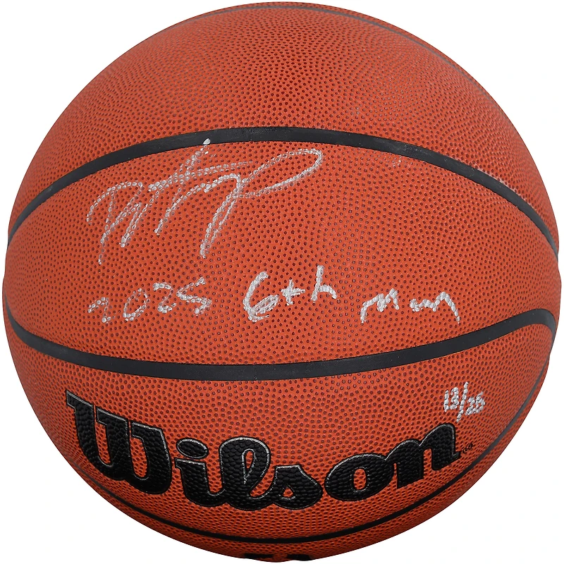 Payton Pritchard Boston Celtics Autographed Wilson Authentic Series Indoor/Outdoor Basketball with "2025 6th Man" Inscription