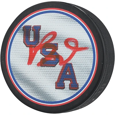 Brady Tkachuk Team USA Autographed 2026 Winter Olympics Hockey Puck