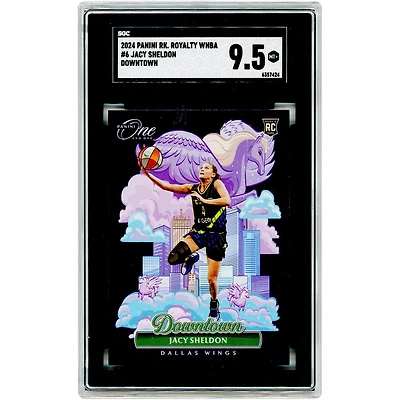 Jacy Sheldon Dallas Wings 2024 Panini Rookie Royalty WNBA Downtown Case Hit #6 SGC Authenticated 9.5 Rookie Card