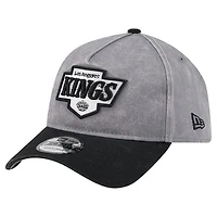 Men's New Era Gray/Black Los Angeles Kings Storm A-Frame 9FORTY Adjustable Hat