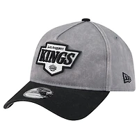 Men's New Era Gray/Black Los Angeles Kings Storm A-Frame 9FORTY Adjustable Hat
