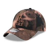 Men's New Era  Black Los Angeles Dodgers Bleach Wash 9TWENTY Adjustable Hat