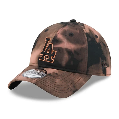 Men's New Era Black Los Angeles Dodgers Bleach Wash 9TWENTY Adjustable Hat