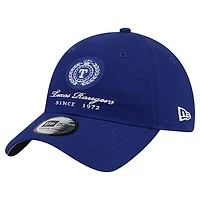 Women's New Era Royal Texas Rangers Script Patch Casual Classic Adjustable Hat
