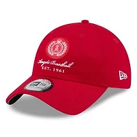 Women's New Era Red Los Angeles Angels Script Patch Casual Classic Adjustable Hat