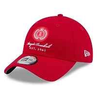 Women's New Era Red Los Angeles Angels Script Patch Casual Classic Adjustable Hat