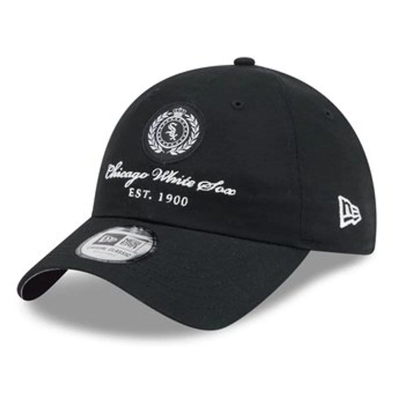 Women's New Era Black Chicago White Sox Script Patch Casual Classic Adjustable Hat