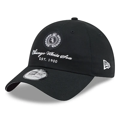 Women's New Era Black Chicago White Sox Script Patch Casual Classic Adjustable Hat