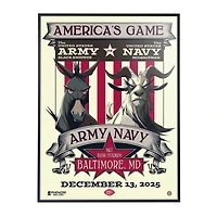 Phenom Gallery Army Black Knights vs. Navy Midshipmen 2025 Matchup 18" x 24" Deluxe Framed Serigraph