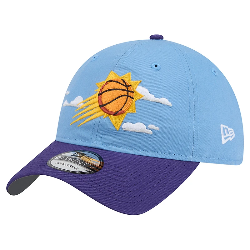 Men's New Era Powder Blue Phoenix Suns Clouds 9TWENTY Adjustable Hat