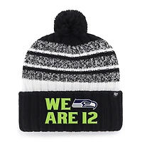Men's '47  Black Seattle Seahawks Local Cuffed Knit Hat with Pom