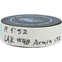 Joel Armia Los Angeles Kings Game-Used Goal Puck vs. Utah Mammoth on December 8, 2025