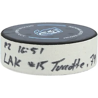 Alex Turcotte Los Angeles Kings Game-Used Goal Puck vs. Utah Mammoth on October 2, 2025