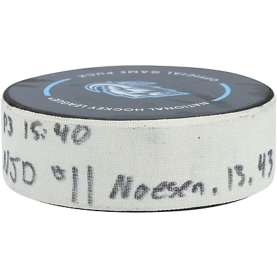 Stefan Noesen New Jersey Devils Game-Used Goal Puck vs. Utah Mammoth on December 19, 2025