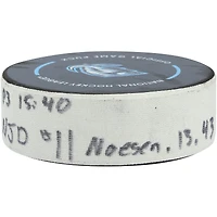 Stefan Noesen New Jersey Devils Game-Used Goal Puck vs. Utah Mammoth on December 19, 2025